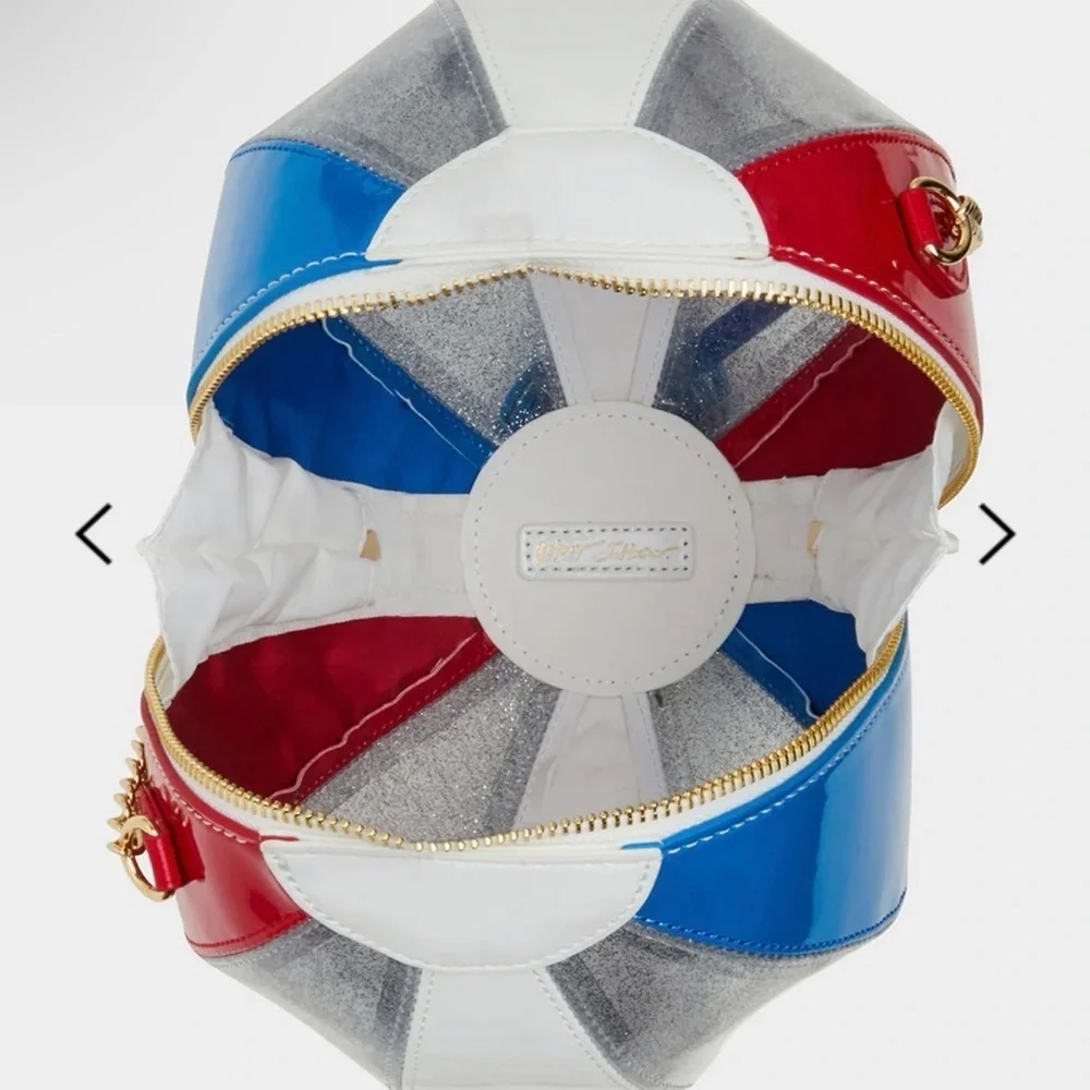 Betsey Johnson KITSCH HAVIN A BALL AMERICAN FLAG Crossbody Bag NWT